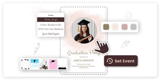 graduation-invitation-design-tool-interface