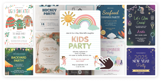party-invitations-selection-template